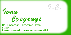 ivan czegenyi business card